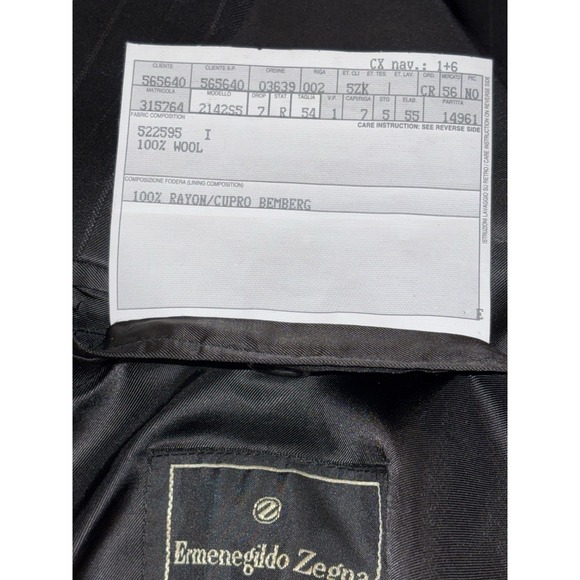 Ermenegildo Zegna Trofeo Wool Striped Italian Blazer Jacket IT‎ 54 US Sz 44 - Picture 13 of 14